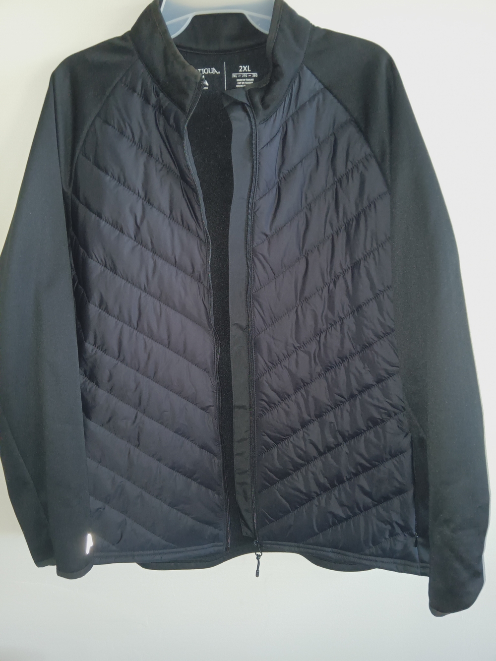 Antigua Black Quilted Hybrid Jacket - Men